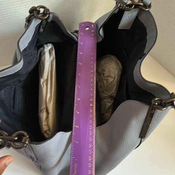 Light blue color Coach hand bag - Picture 7 of 7